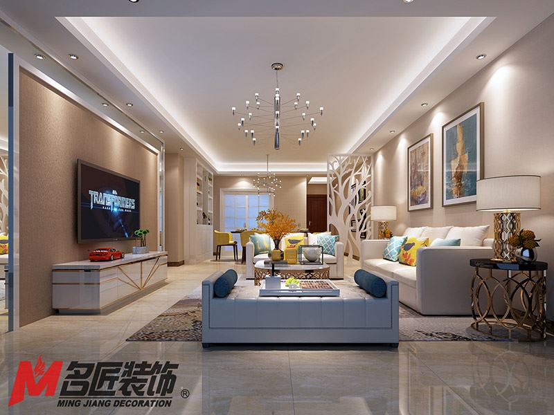 河源市霸王花·麗江花園現(xiàn)代簡(jiǎn)約風(fēng)格三居室裝修案例