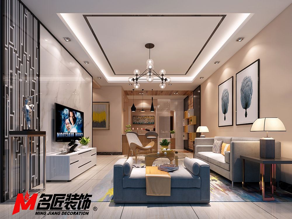 河源市華僑城現(xiàn)代簡約風(fēng)格三居室裝修案例